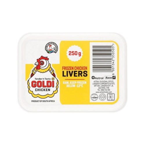 Goldi Chicken Livers 250g